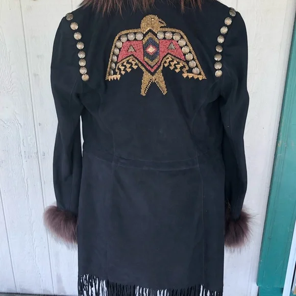 Double D Ranchwear Rainbird Jacket With Real Fur - Picture 6 of 10